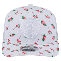 Las Vegas Raiders Adventure Flamingo Pattern 9SEVENTY Stretch-Snap Hat | NFL Outlet