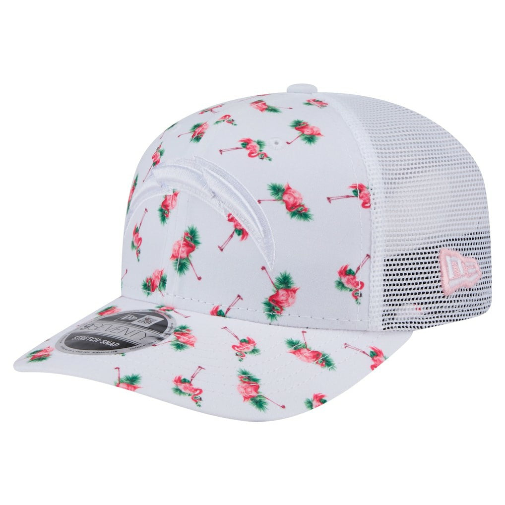 Los Angeles Chargers Adventure Flamingo Pattern 9SEVENTY Stretch-Snap Hat | NFL US