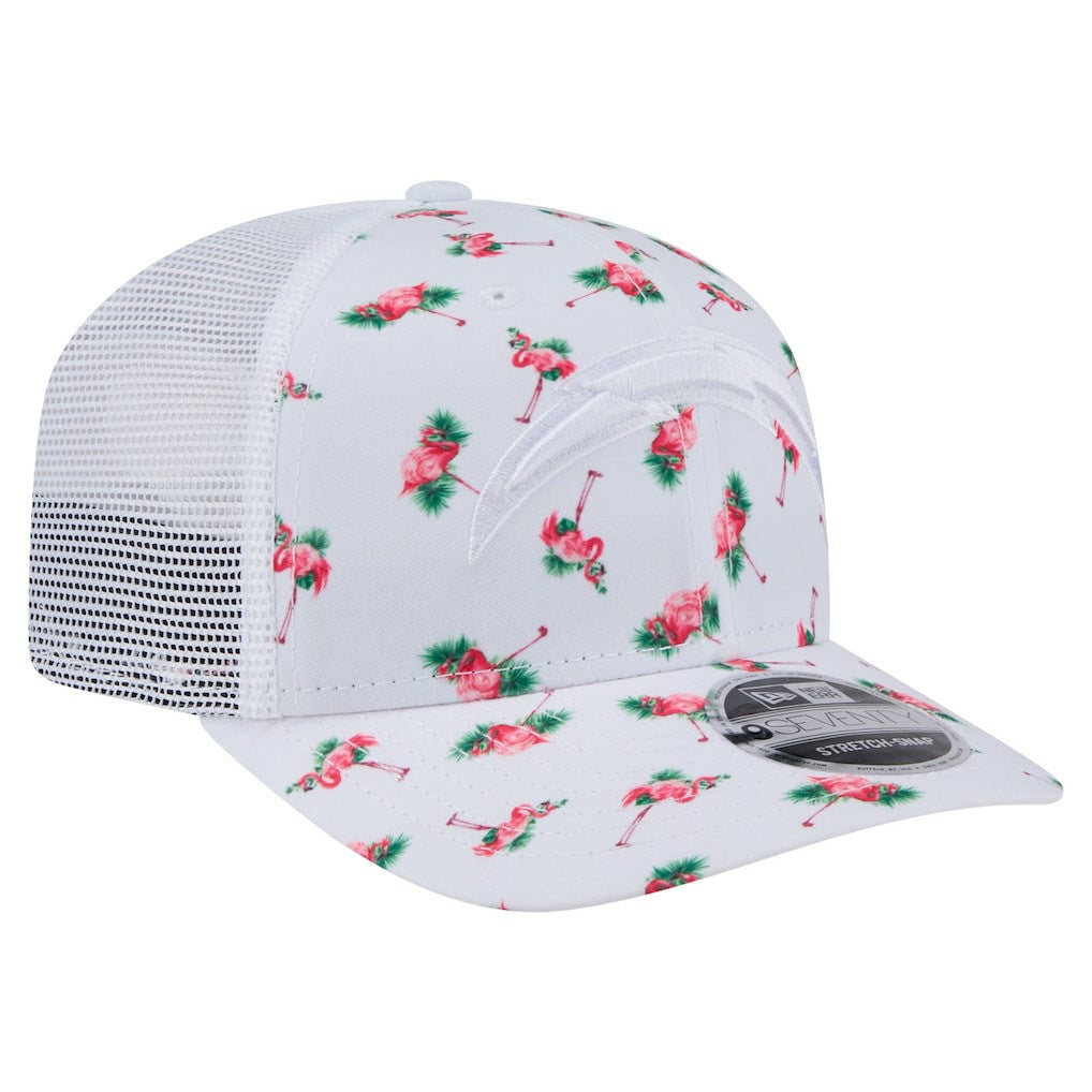 Los Angeles Chargers Adventure Flamingo Pattern 9SEVENTY Stretch-Snap Hat | NFL US