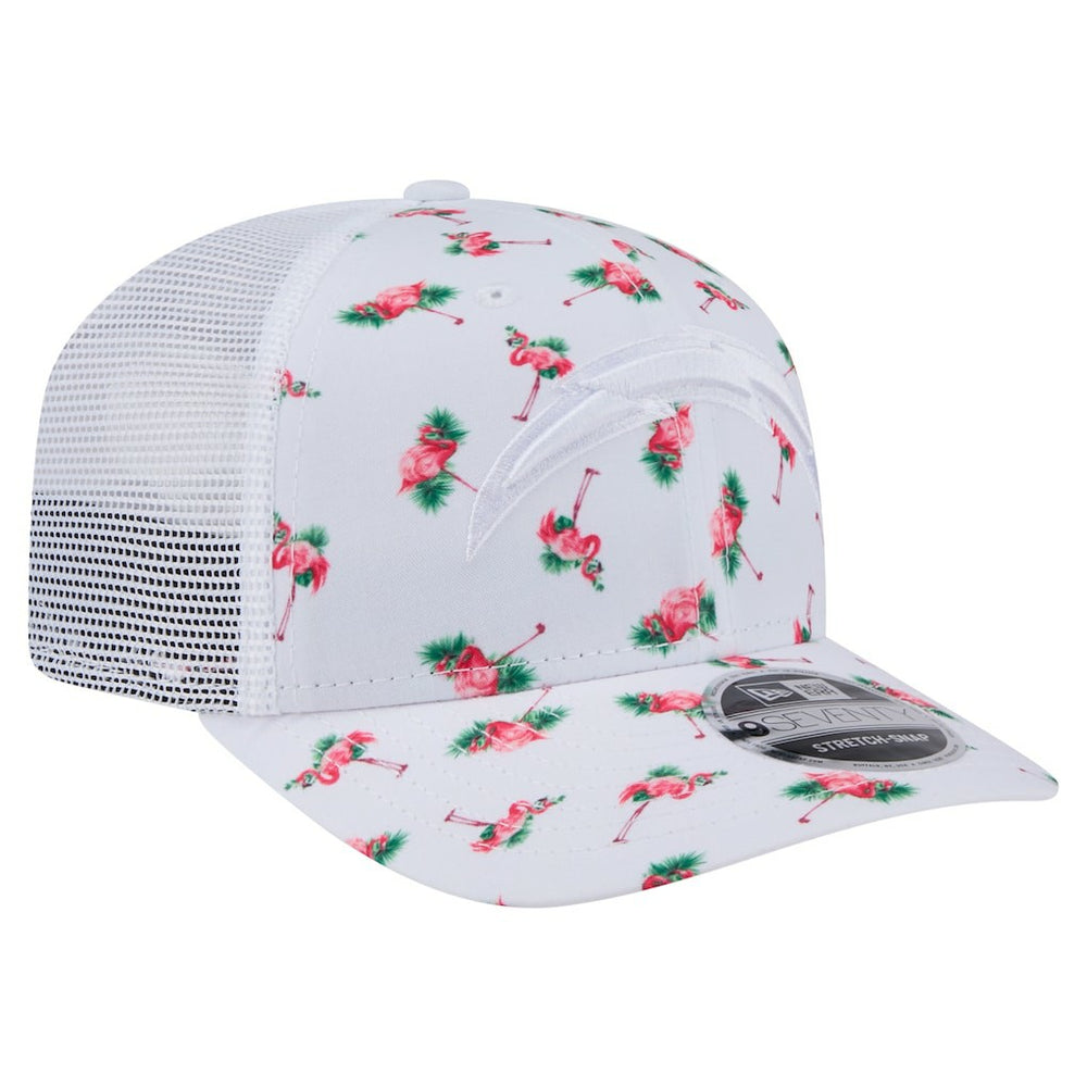 Los Angeles Chargers Adventure Flamingo Pattern 9SEVENTY Stretch-Snap Hat | NFL US