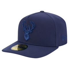 Navy Milwaukee Bucks Colorpack A-Frame Pinch Front 59FIFTY Fitted Hat | NBA