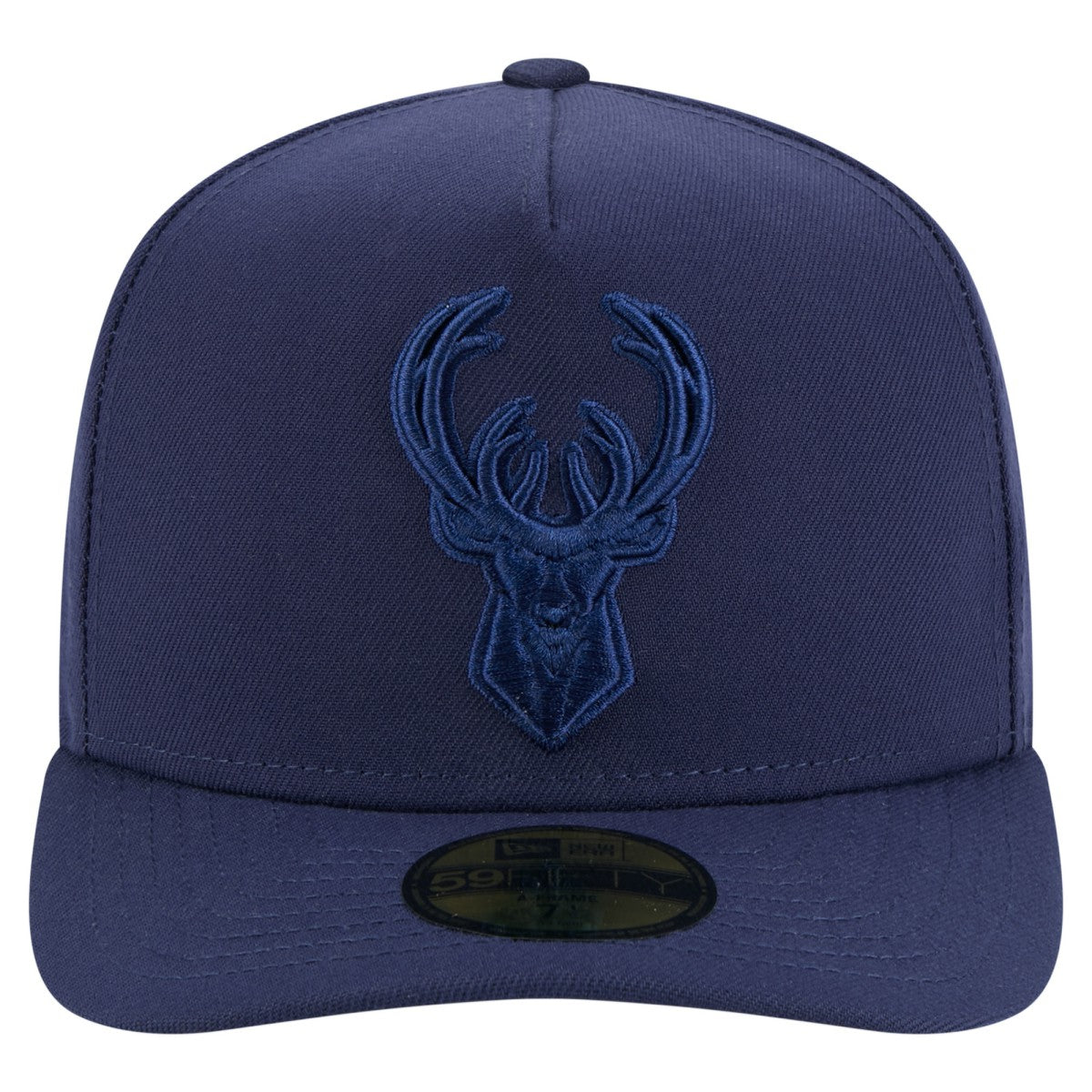 Navy Milwaukee Bucks Colorpack A-Frame Pinch Front 59FIFTY Fitted Hat | NBA