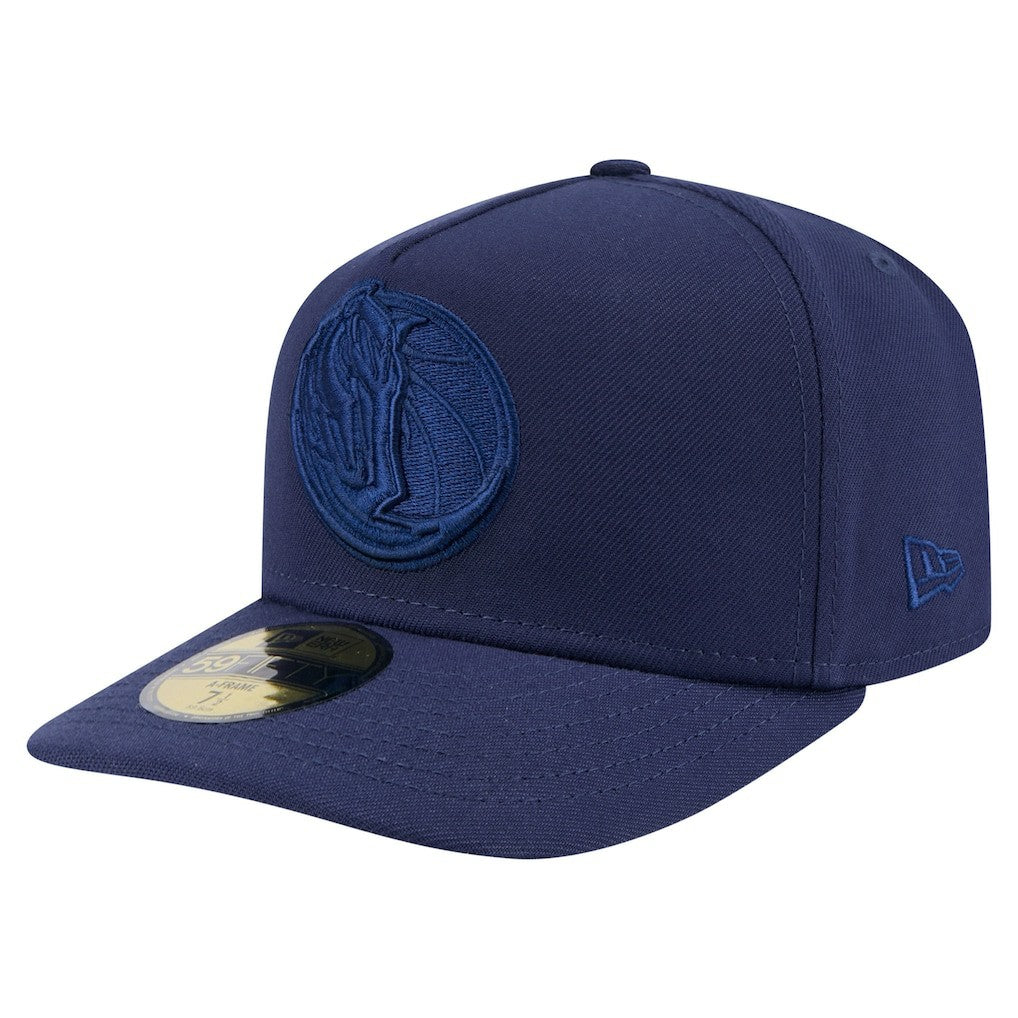 Navy Dallas Mavericks Colorpack A-Frame Pinch Front 59FIFTY Fitted Hat sale | NBA