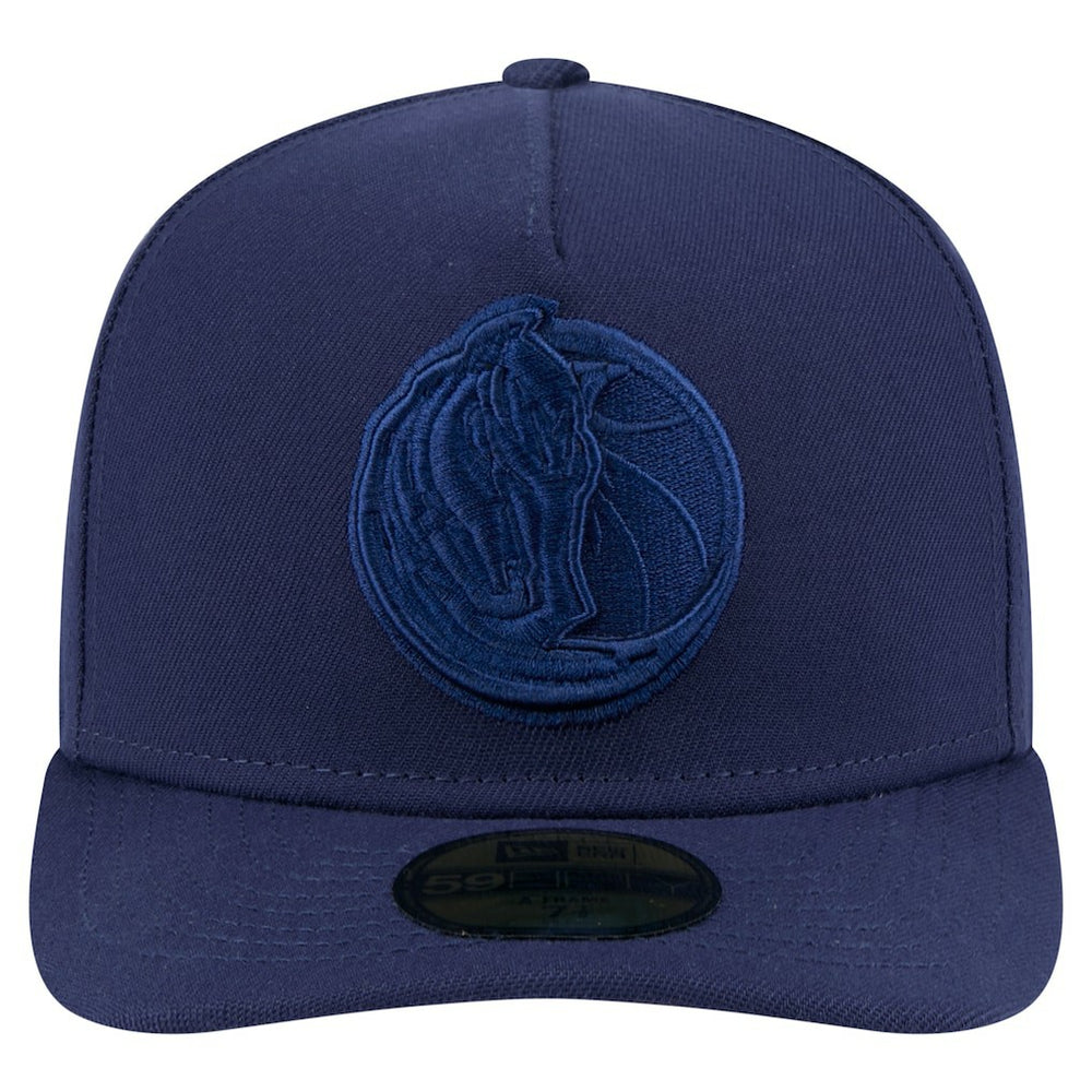 Navy Dallas Mavericks Colorpack A-Frame Pinch Front 59FIFTY Fitted Hat sale | NBA