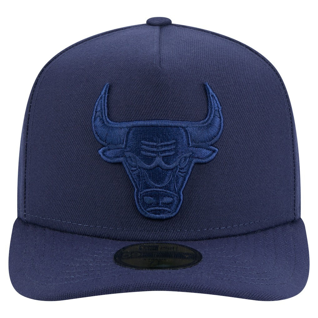 Navy Chicago Bulls Colorpack A-Frame Pinch Front 59FIFTY Fitted Hat | NBA