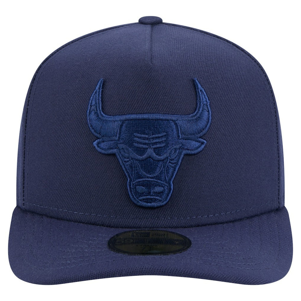 Navy Chicago Bulls Colorpack A-Frame Pinch Front 59FIFTY Fitted Hat | NBA