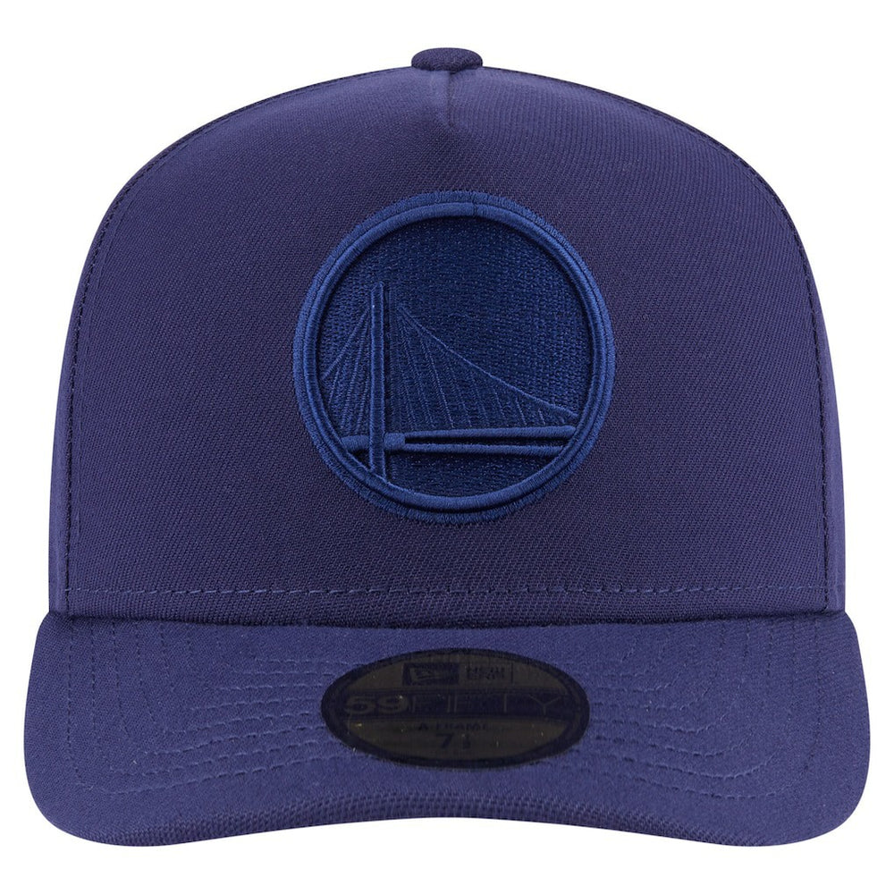 Navy Golden State Warriors Colorpack A-Frame Pinch Front 59FIFTY Fitted Hat sale | NBA