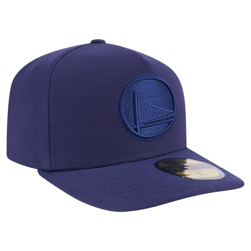 Navy Golden State Warriors Colorpack A-Frame Pinch Front 59FIFTY Fitted Hat sale | NBA