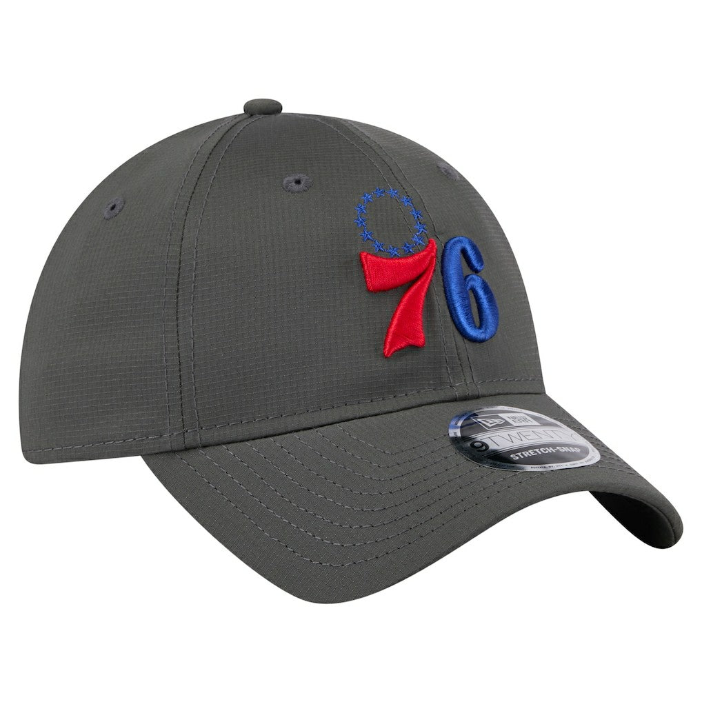 Charcoal Philadelphia 76ers Active Ripstop 9TWENTY Adjustable Hat | NBA