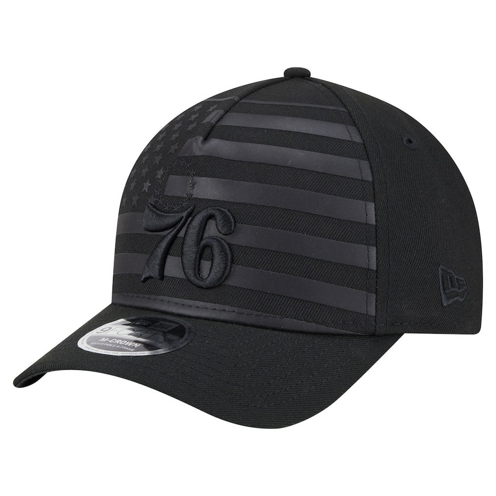 Black Philadelphia 76ers Game Day Flag A-Frame 9FORTY Adjustable Hat | NBA