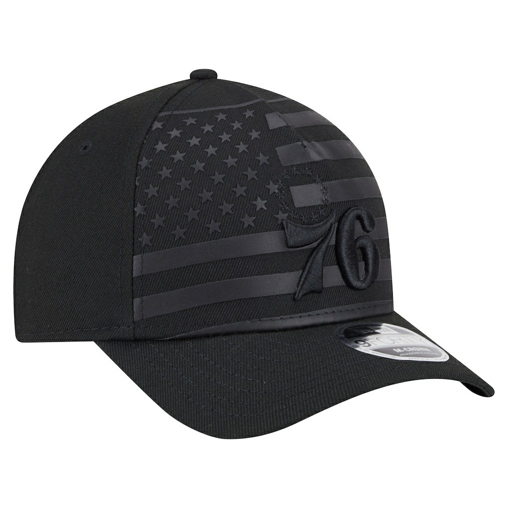 Black Philadelphia 76ers Game Day Flag A-Frame 9FORTY Adjustable Hat | NBA