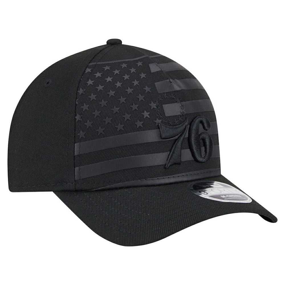 Black Philadelphia 76ers Game Day Flag A-Frame 9FORTY Adjustable Hat | NBA