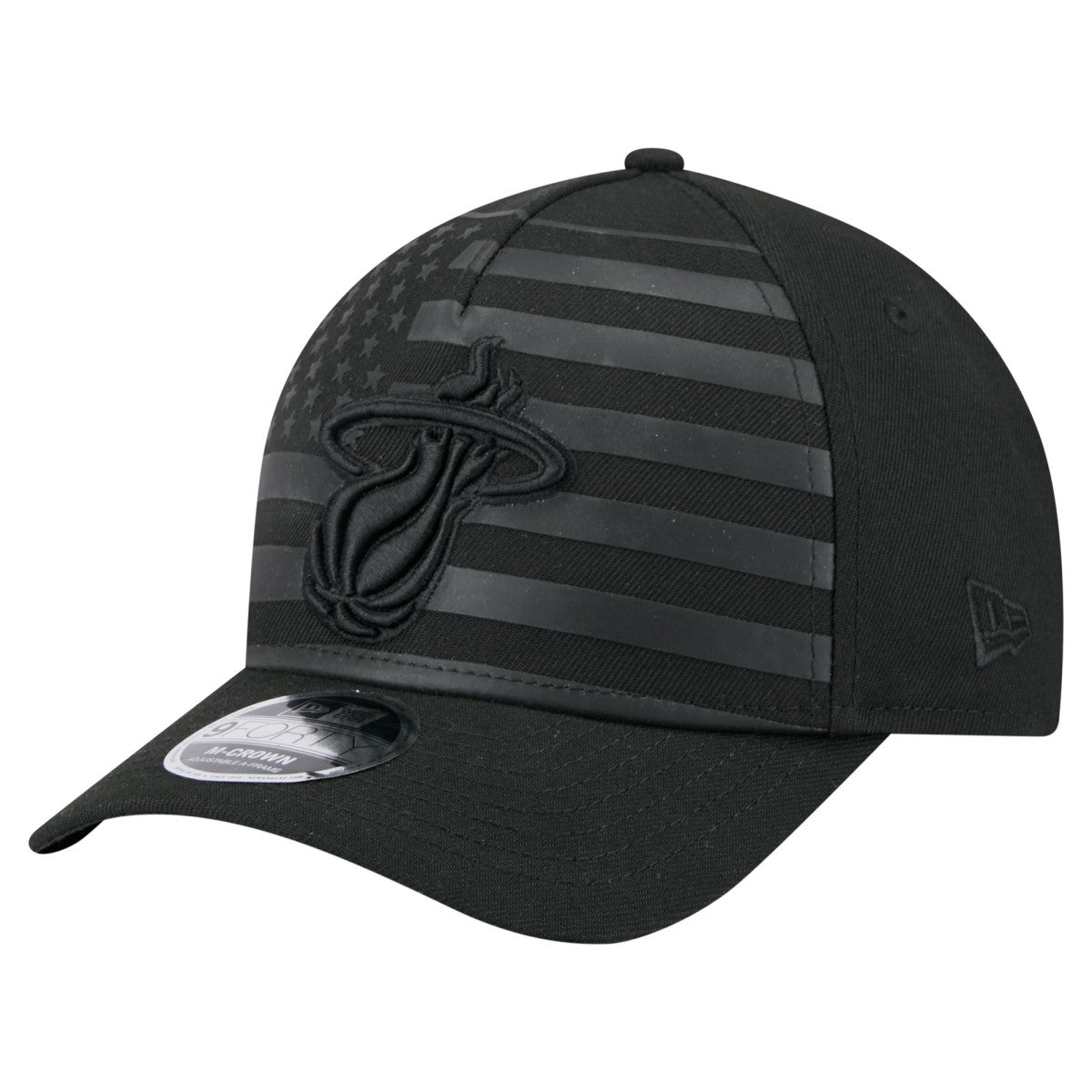 Black Miami Heat Game Day Flag A-Frame 9FORTY Adjustable Hat | NBA