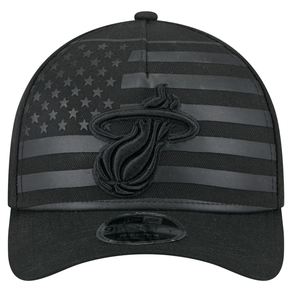 Black Miami Heat Game Day Flag A-Frame 9FORTY Adjustable Hat | NBA