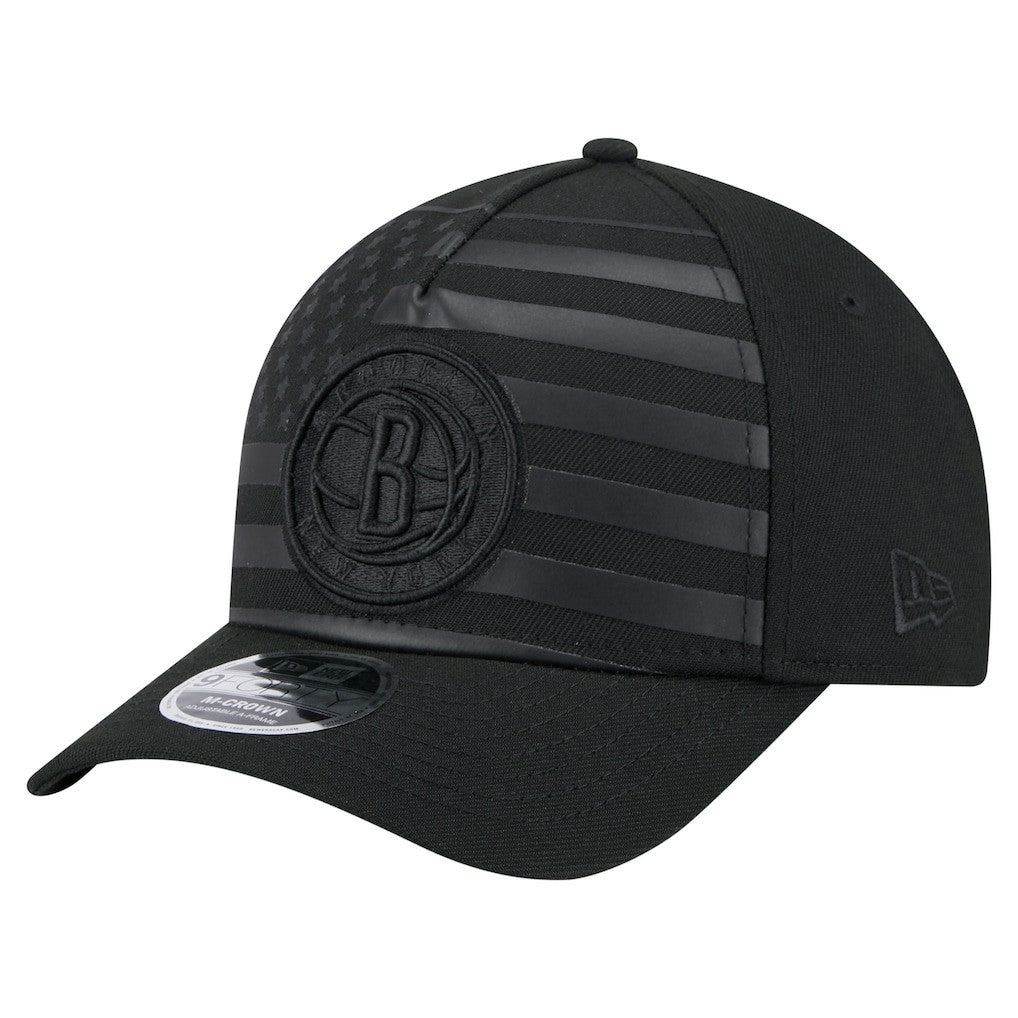 Black Brooklyn Nets Game Day Flag A-Frame 9FORTY Adjustable Hat | NBA