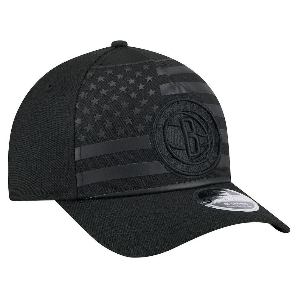 Black Brooklyn Nets Game Day Flag A-Frame 9FORTY Adjustable Hat | NBA