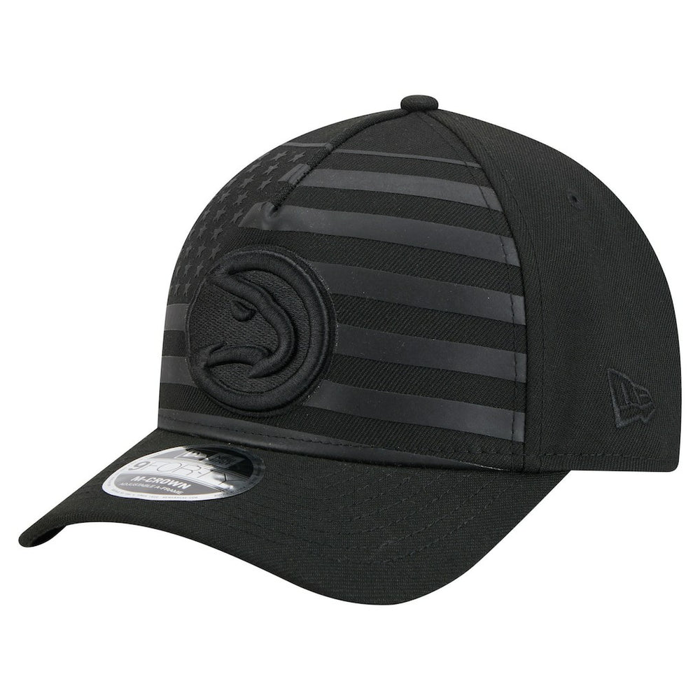 Black Atlanta Hawks Game Day Flag A-Frame 9FORTY Adjustable Hat | NBA