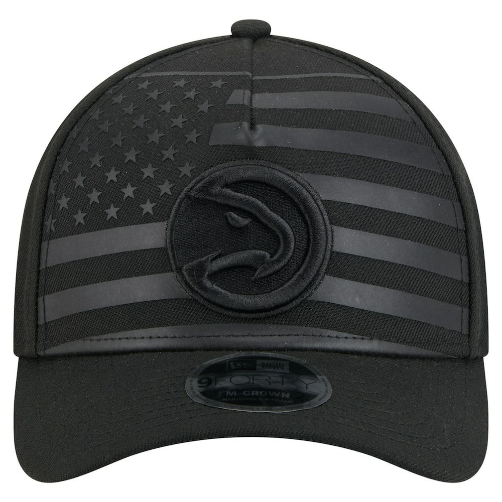 Black Atlanta Hawks Game Day Flag A-Frame 9FORTY Adjustable Hat | NBA