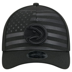Black Atlanta Hawks Game Day Flag A-Frame 9FORTY Adjustable Hat | NBA