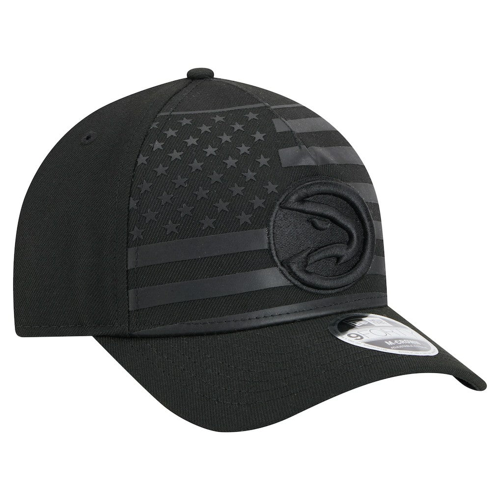 Black Atlanta Hawks Game Day Flag A-Frame 9FORTY Adjustable Hat | NBA