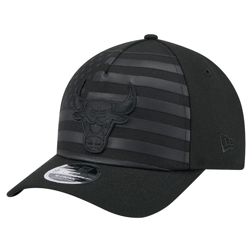 Black Chicago Bulls Game Day Flag A-Frame 9FORTY Adjustable Hat | NBA