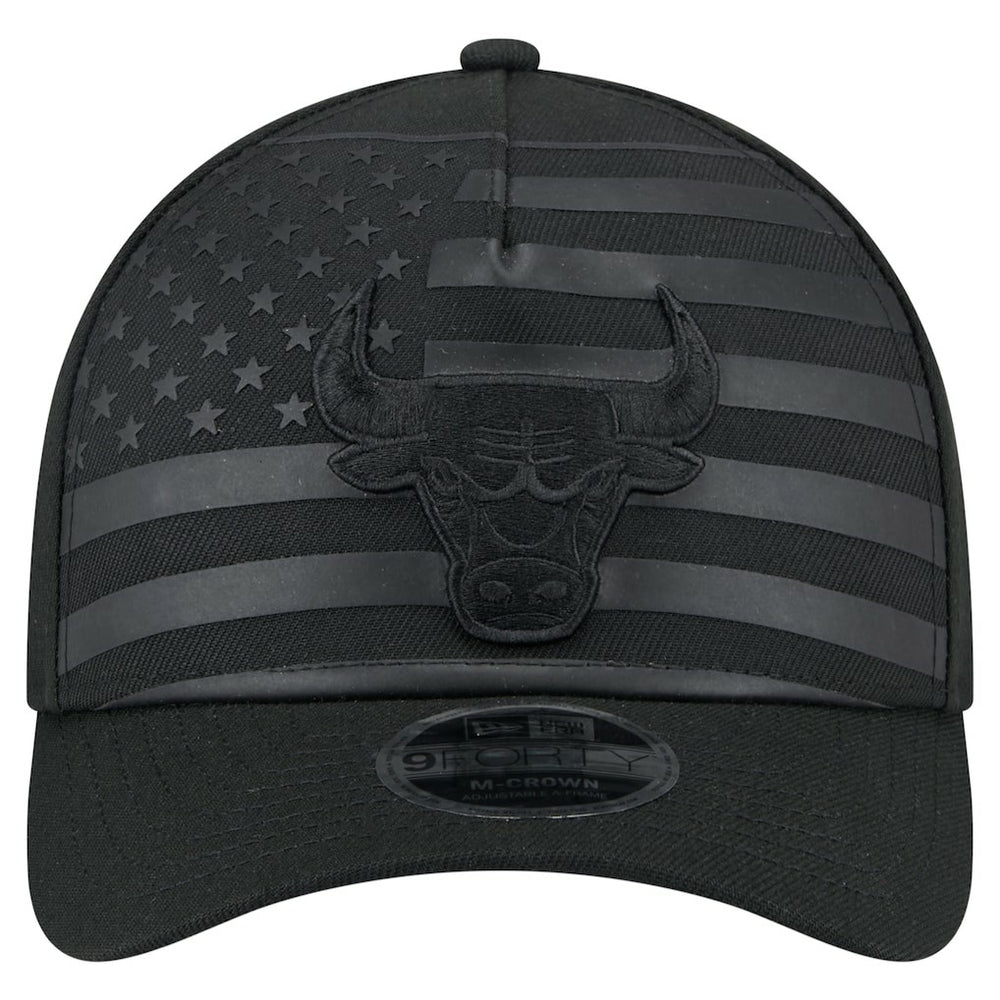 Black Chicago Bulls Game Day Flag A-Frame 9FORTY Adjustable Hat | NBA
