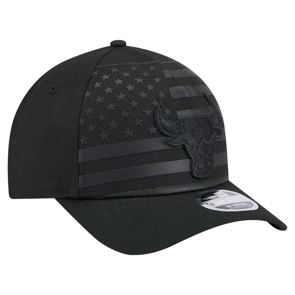 Black Chicago Bulls Game Day Flag A-Frame 9FORTY Adjustable Hat | NBA