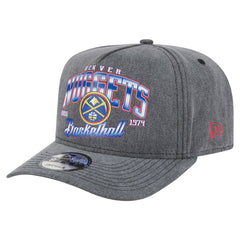 Charcoal Denver Nuggets Throwback Washed Pre-Curved 9FIFTY Snapback Hat sale | NBA