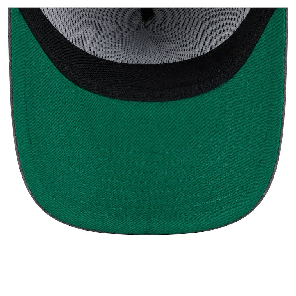 Charcoal Golden State Warriors Throwback Washed Pre-Curved 9FIFTY Snapback Hat sale | NBA