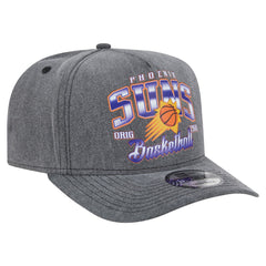 Charcoal Phoenix Suns Throwback Washed Pre-Curved 9FIFTY Snapback Hat | NBA