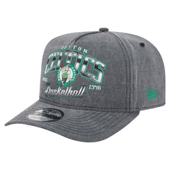 Charcoal Boston Celtics Throwback Washed Pre-Curved 9FIFTY Snapback Hat | NBA