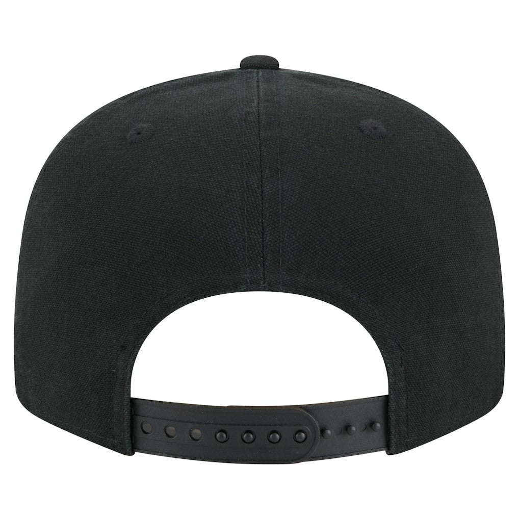 Black Philadelphia 76ers Adventure Canvas Split Panel 9FIFTY Snapback Hat | NBA