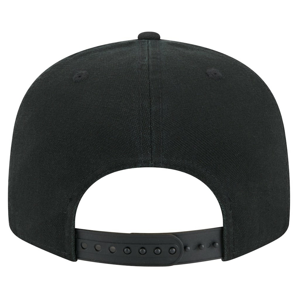 Black Philadelphia 76ers Adventure Canvas Split Panel 9FIFTY Snapback Hat | NBA