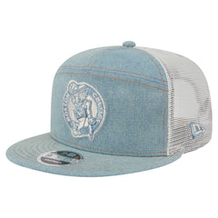 Boston Celtics Adventure Denim Split Panel 9FIFTY Snapback Trucker Hat | NBA