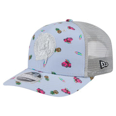 Light Blue/Gray Boston Celtics Adventure Aloha Pattern 9SEVENTY Stretch-Snap Hat | NBA