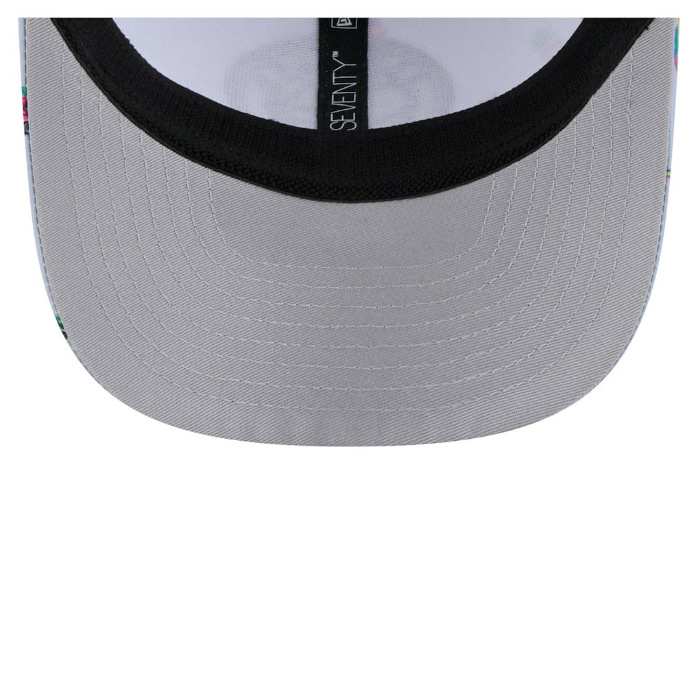 Light Blue/Gray Brooklyn Nets Adventure Aloha Pattern 9SEVENTY Stretch-Snap Hat | NBA