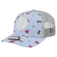 Light Blue/Gray Dallas Mavericks Adventure Aloha Pattern 9SEVENTY Stretch-Snap Hat sale | NBA