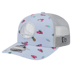 Light Blue/Gray Golden State Warriors Adventure Aloha Pattern 9SEVENTY Stretch-Snap Hat sale | NBA
