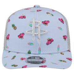 Light Blue/Gray Houston Rockets Adventure Aloha Pattern 9SEVENTY Stretch-Snap Hat sale | NBA