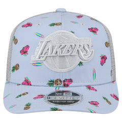 Light Blue/Gray Los Angeles Lakers Adventure Aloha Pattern 9SEVENTY Stretch-Snap Hat | NBA