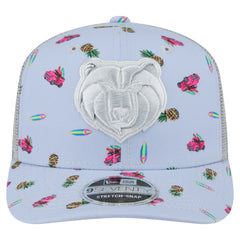 Light Blue/Gray Memphis Grizzlies Adventure Aloha Pattern 9SEVENTY Stretch-Snap Hat | NBA