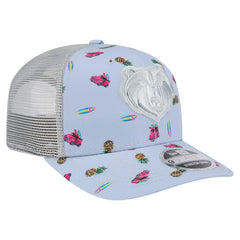 Light Blue/Gray Memphis Grizzlies Adventure Aloha Pattern 9SEVENTY Stretch-Snap Hat | NBA