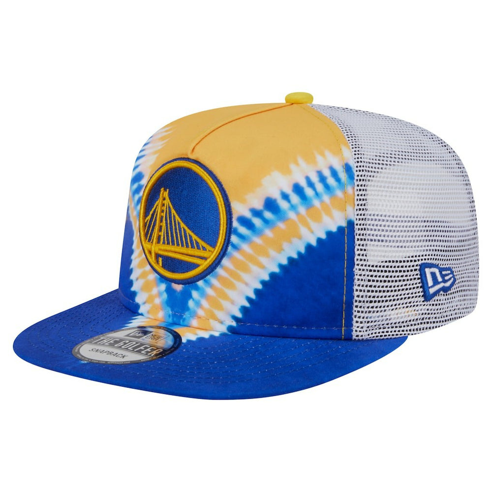 Royal/Gold Golden State Warriors Throwback Dye Golfer Snapback Hat sale | NBA