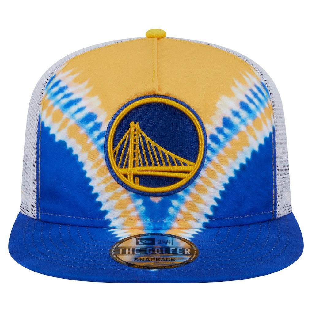 Royal/Gold Golden State Warriors Throwback Dye Golfer Snapback Hat sale | NBA