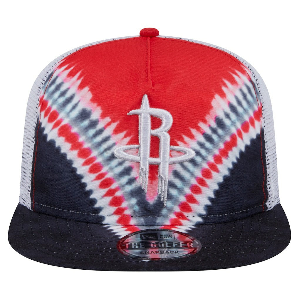 Black/Red Houston Rockets Throwback Dye Golfer Snapback Hat sale | NBA