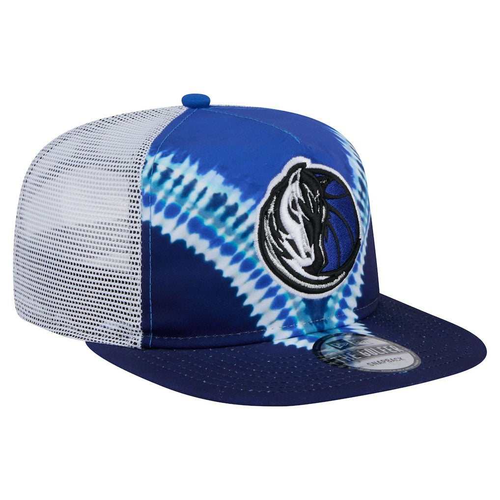 Navy/Blue Dallas Mavericks Throwback Dye Golfer Snapback Hat sale | NBA