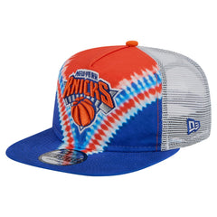 Blue/Orange New York Knicks Throwback Dye Golfer Snapback Hat | NBA