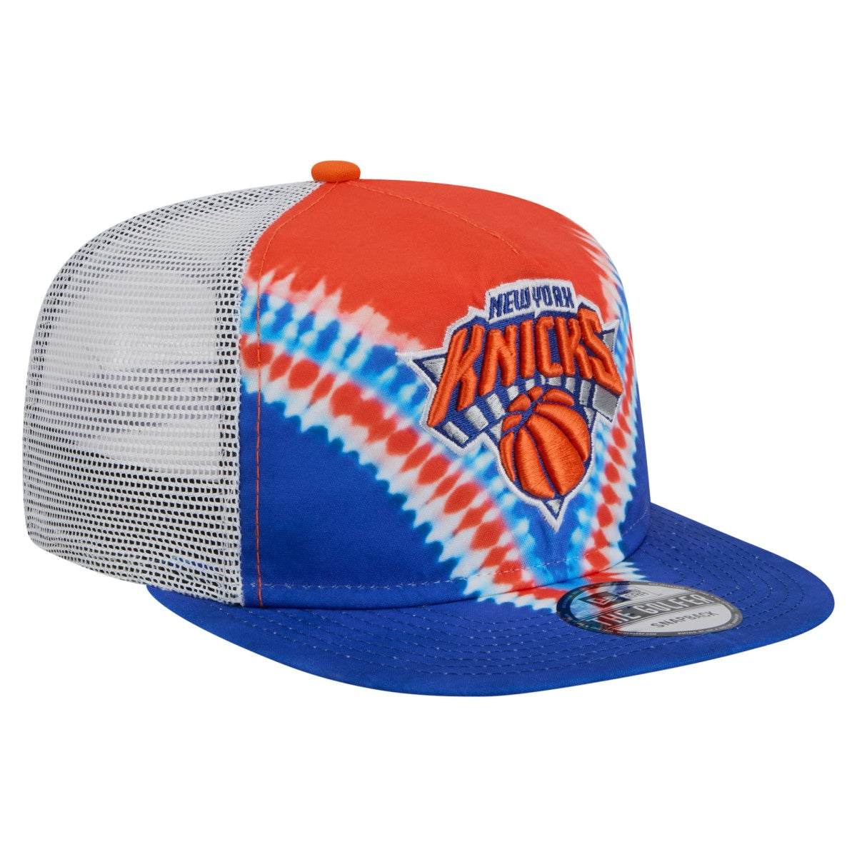 Blue/Orange New York Knicks Throwback Dye Golfer Snapback Hat | NBA