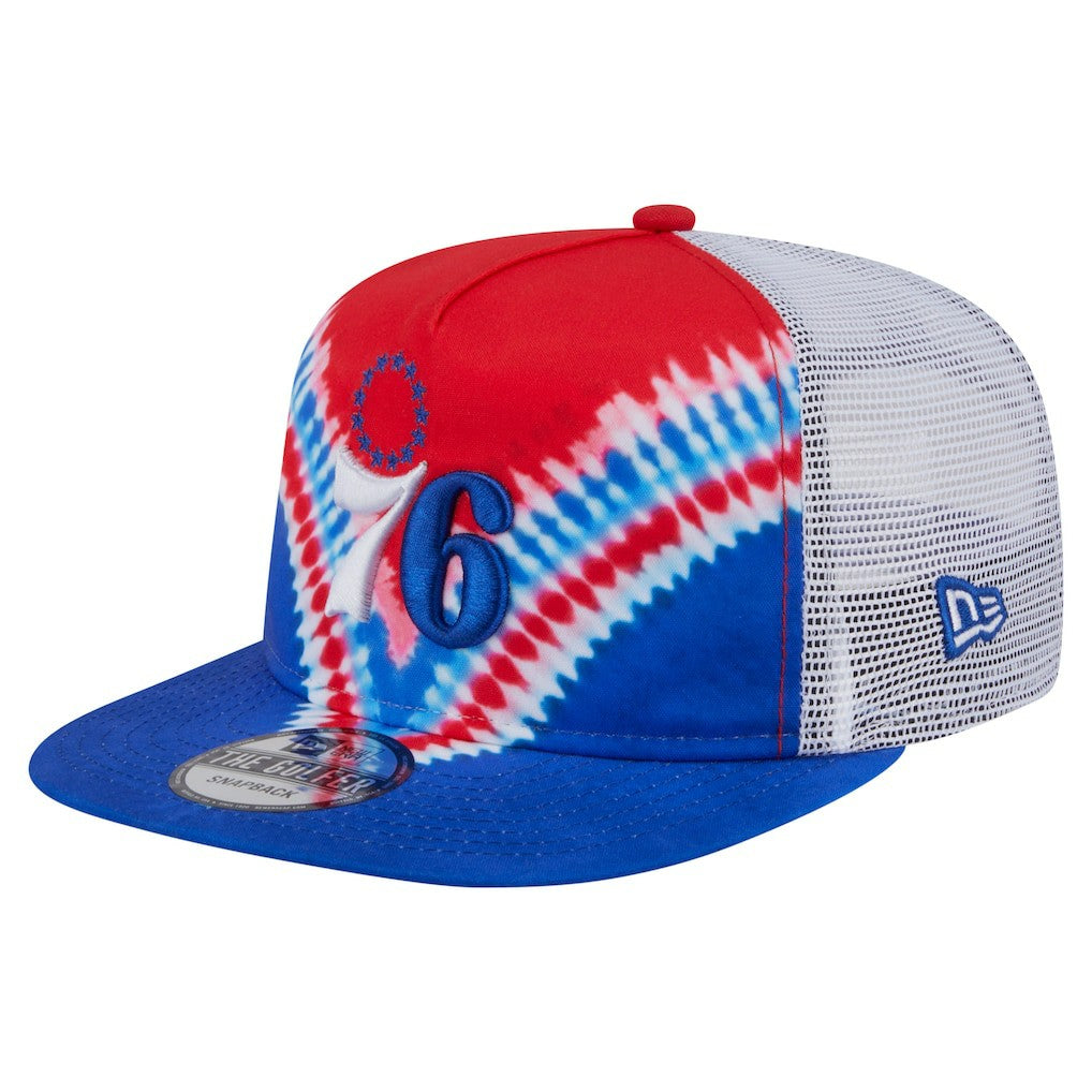 Royal/Red Philadelphia 76ers Throwback Dye Golfer Snapback Hat | NBA