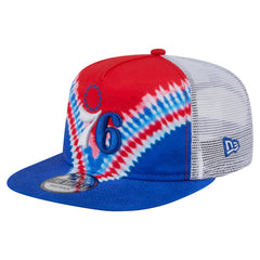 Royal/Red Philadelphia 76ers Throwback Dye Golfer Snapback Hat | NBA